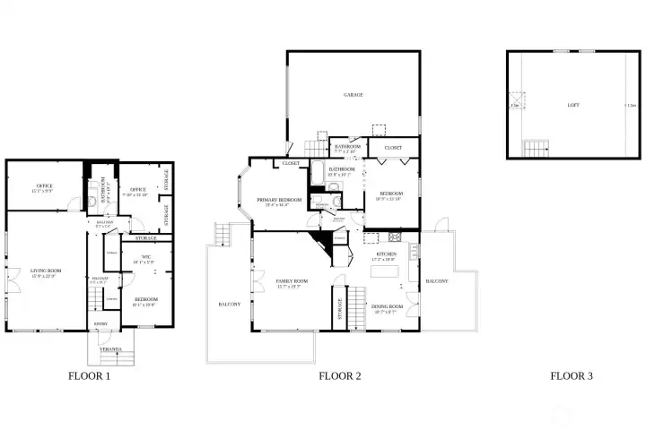 Matterport generated floor plans.