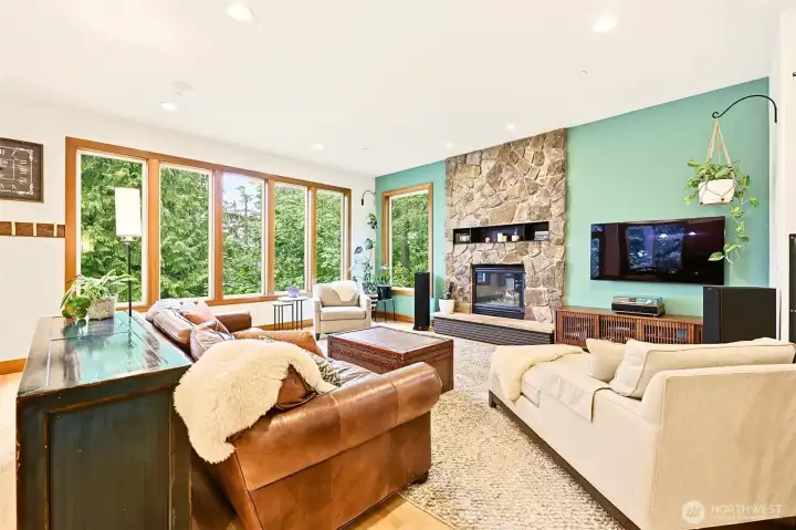 Soaked in natural light, the great room is the perfect place for gathering! Soaked in natural light, the great room is the perfect place for gathering!