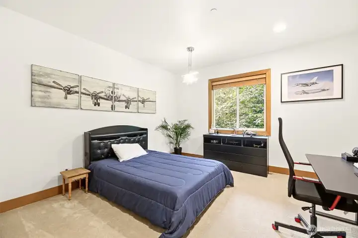 Upstairs bedroom with walk in closet. Upstairs bedroom with walk in closet.