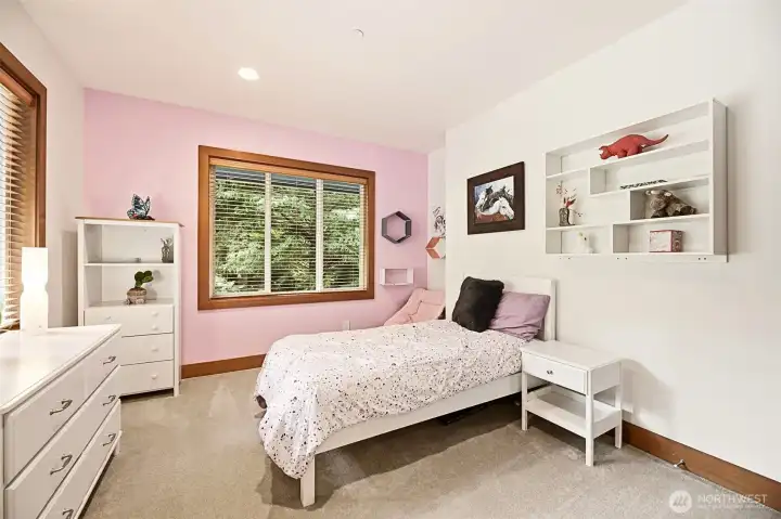 Upstairs bedroom with walk in closet. Upstairs bedroom with walk in closet.