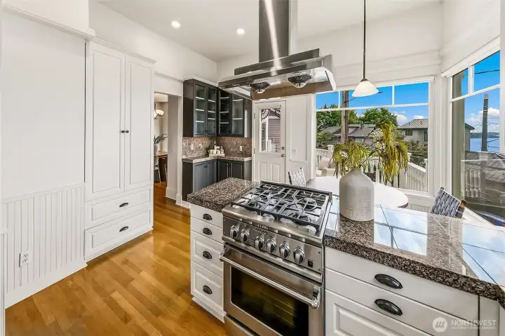 Kitchen has ample storage