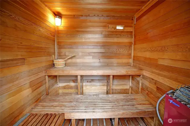 Enjoy this sauna steps from your back door. Hook up for hot tub installed, create your own spa.