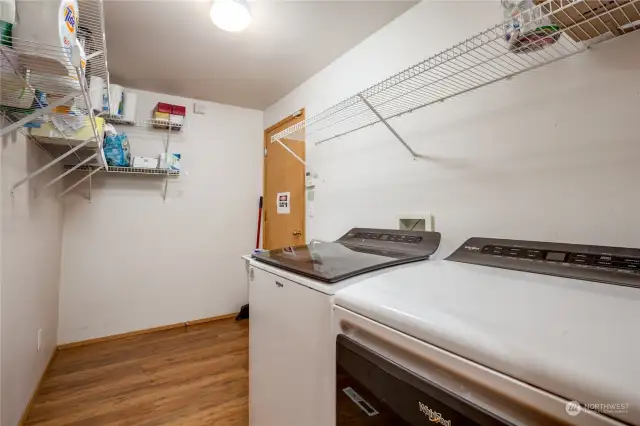 Utility room with garage access