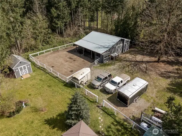 Aerial View of Barn Area