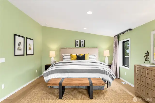 Bring any size bed set to relax and slumber.