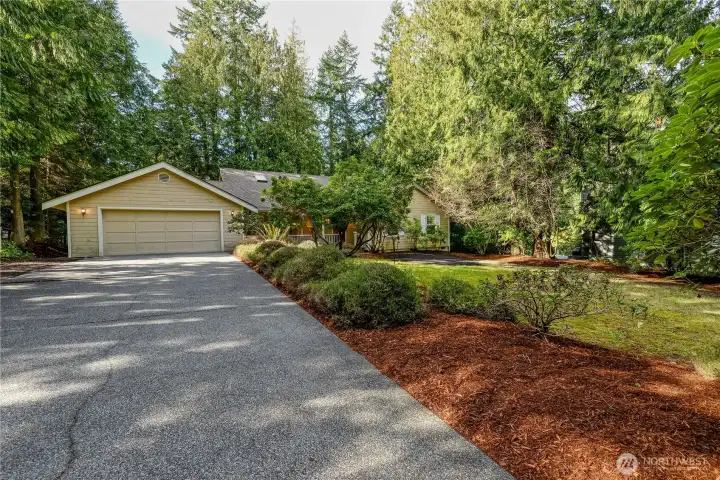 Large driveway, with room for a motorcycle or small camper!