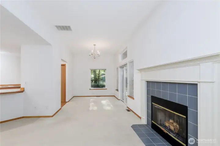 Alternate angle of living space with natural light