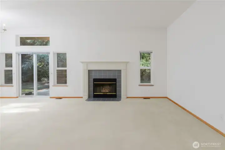 Living room view emphasizing openness and comfort