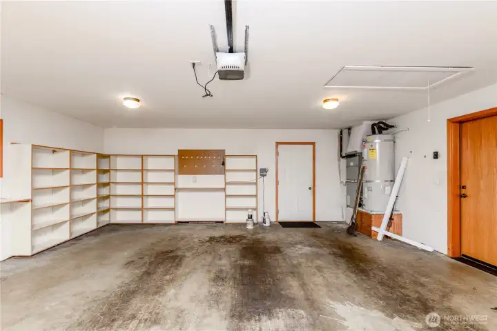 Garage interior showing parking and work area potential