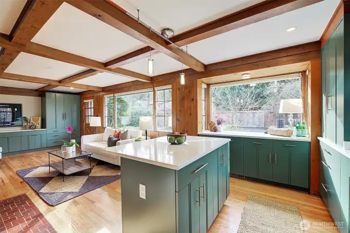 Rooms are flooded with natural light from all the lovely windows.