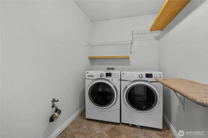 Utility room plumbed for a sink