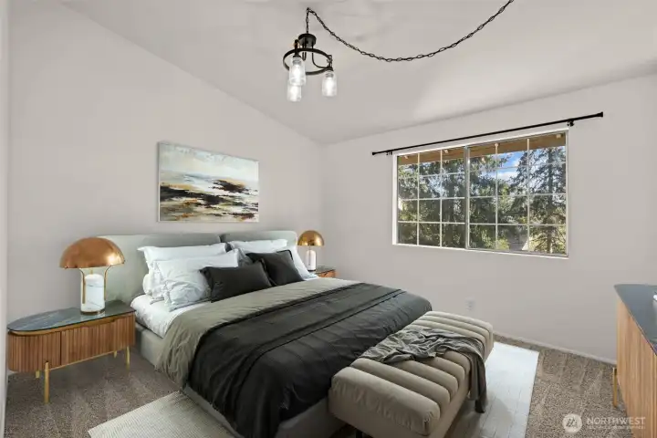 Virtually staged Bedroom #2