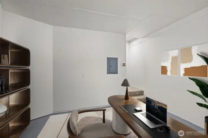 Virtually staged.. great office space or storage, use your imagination!