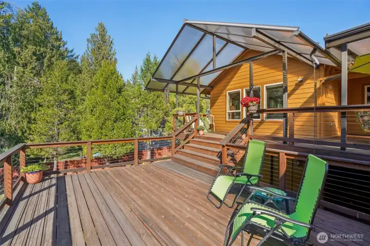 Open Deck overlooking the backyard