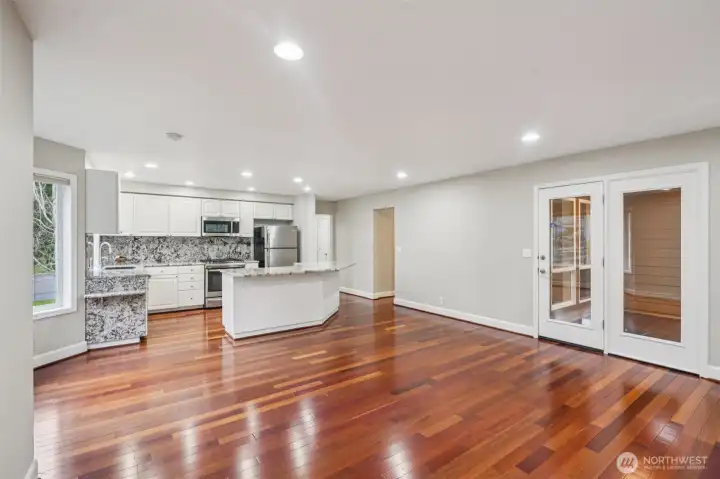 Great Room open to the Chef's Kitchen