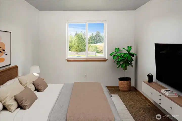 Second bedroom upstairs *Virtually staged*