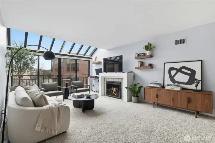 Plenty of room to add a dining table. Virtually Staged.