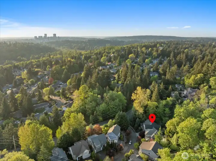 Nestled in a peaceful, tree-lined neighborhood just minutes to Bellevue College, I-90, and with easy access to downtown Bellevue, Issaquah, and Seattle.
