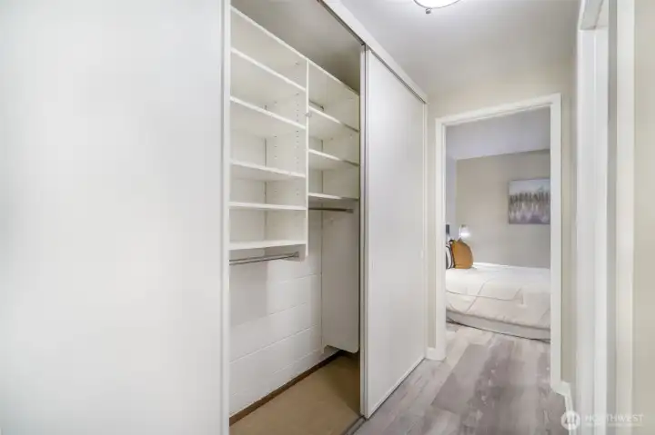 California Closets in the hall and for walk in