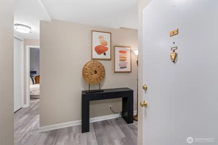 Entry from building