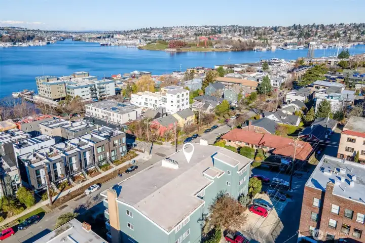 Looking North to Gas Works Park