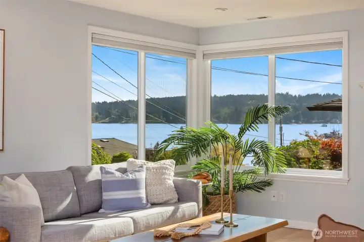 Views of Liberty Bay from your living room. Views of Liberty Bay from your living room.