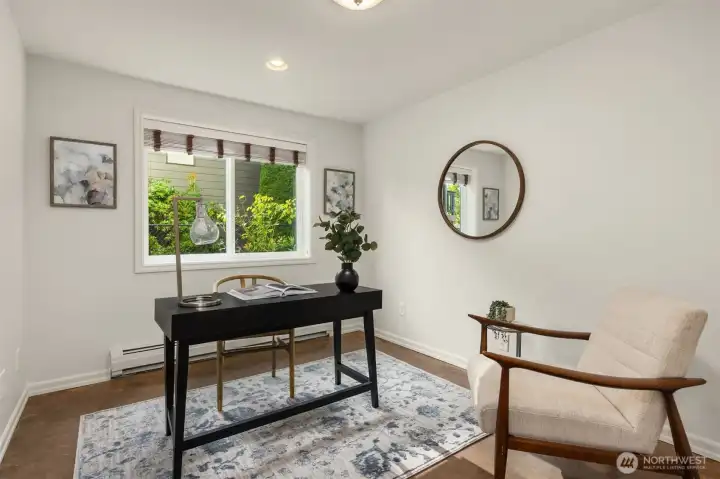4th bedroom that is flexible to be an office or guest space on the lower level. Lower level has its own exterior entrance. 4th bedroom that is flexible to be an office or guest space on the lower level. Lower level has its own exterior entrance.