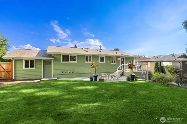 Spacious, level backyard offers plenty of room to enjoy the outdoors. Spacious, level backyard offers plenty of room to enjoy the outdoors.