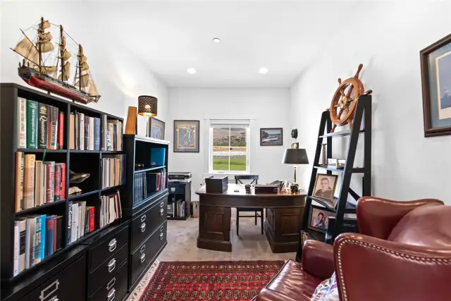 Oversized office off the main living area.