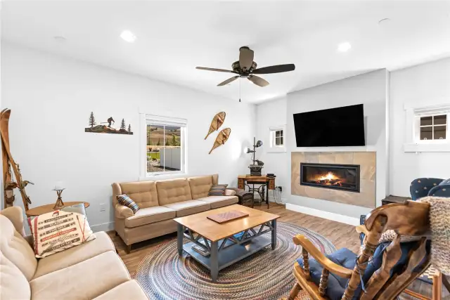 Media/Bonus Room with fireplace.