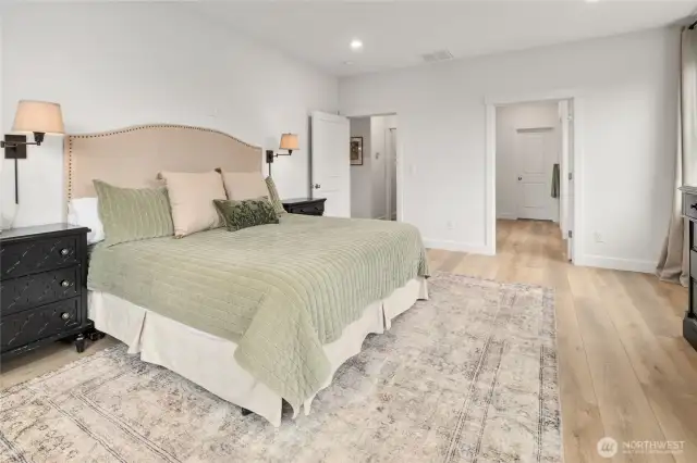 Primary bedroom with en-suite and generous walk in closet.