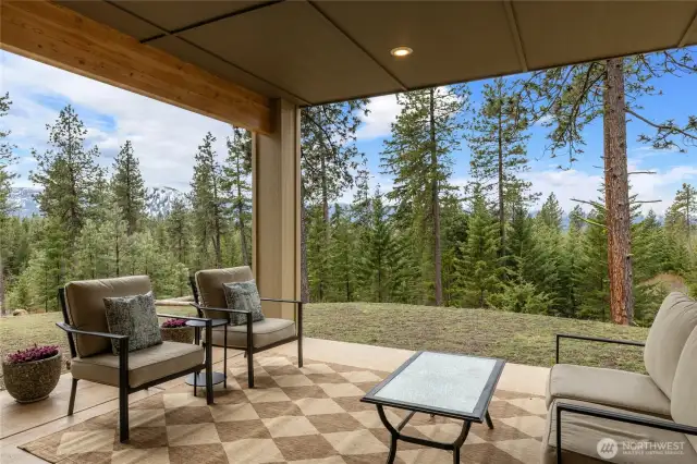 Covered outdoor space for year round enjoyment.
