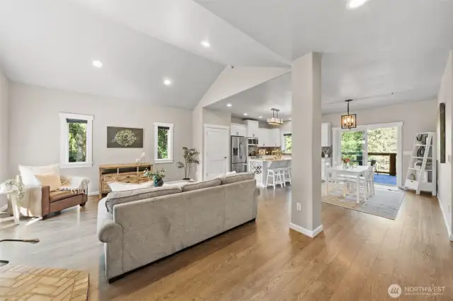 when you walk in your front door this is what greets you: an open concept floor plan that is so pleasing to the eye