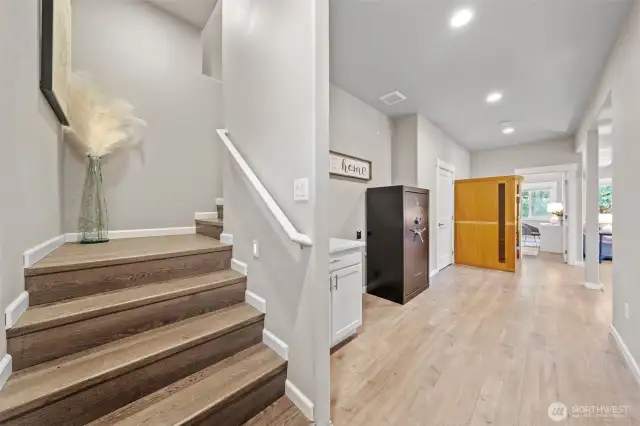 even the stairway down from main level has character