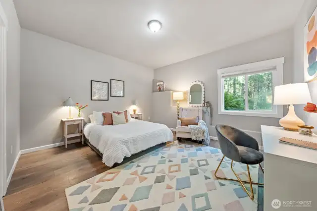 This downstairs 3rd bedroom has lots of space!