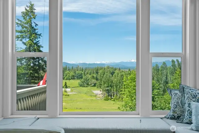 You not only have incredible mountain views, you will also love looking out over the pasture lands below.