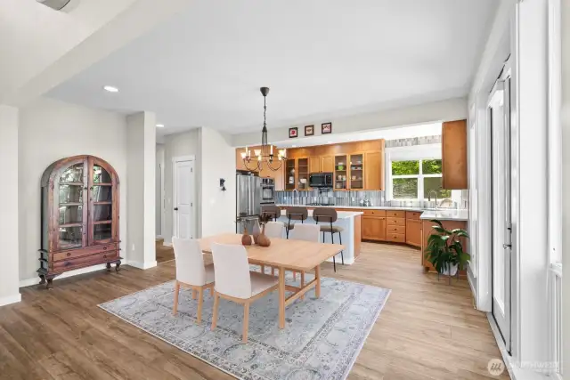 The deluxe kitchen connects perfectly to the dining area, both enjoy the stunning views.