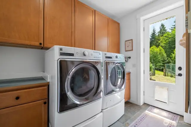 A great utility room, appliance stay and you have access to the great outdoors.