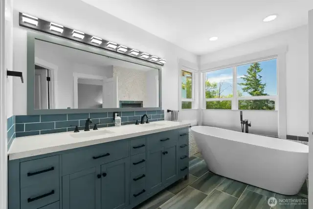 Everyone loves double sinks. and extensive counter space