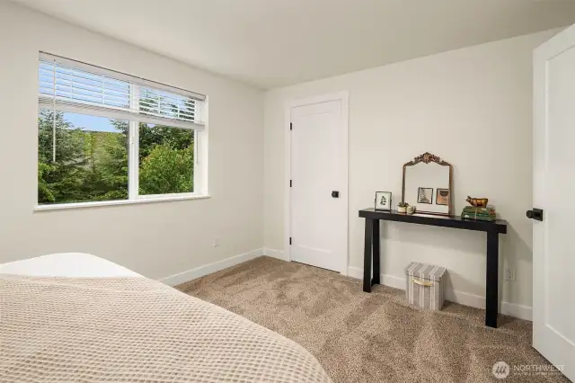 Plenty of space in this room with walk in closet