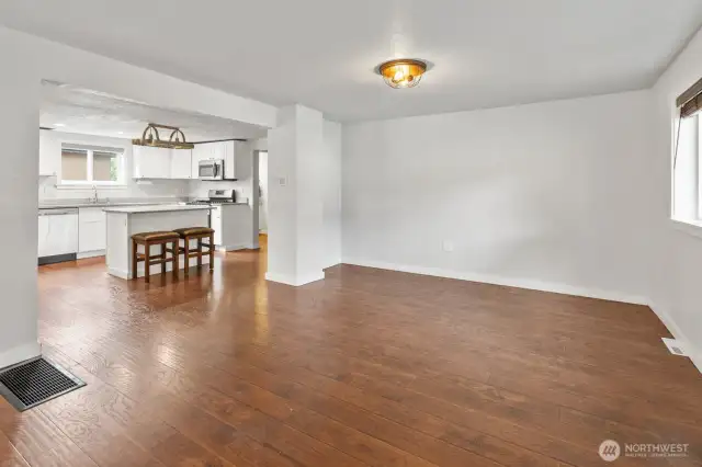 Very spacious great room.