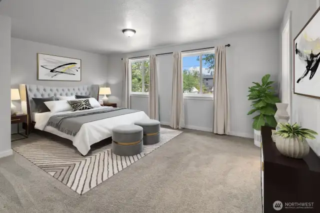 Primary suite has all sorts of space! (virtually staged)
