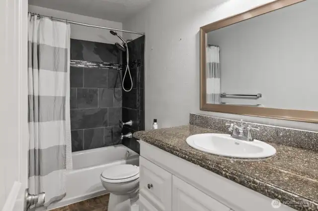 Guest Bathroom next to bedroom 2.