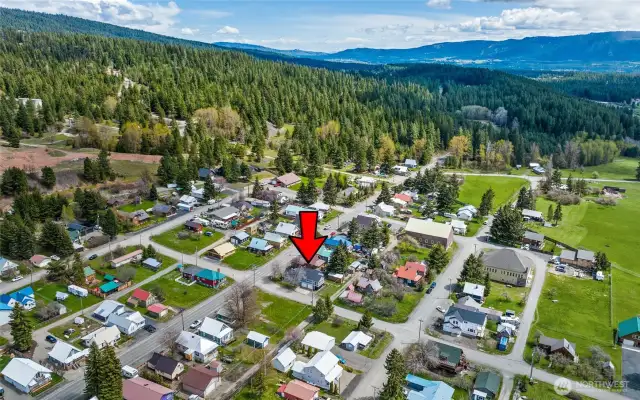 Perfect property view and showing RV parking. (photo prior to new exterior paint)