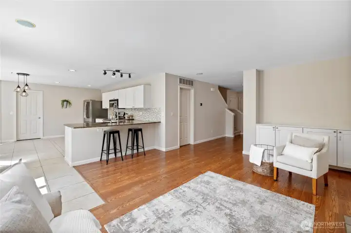 Open concept kitchen