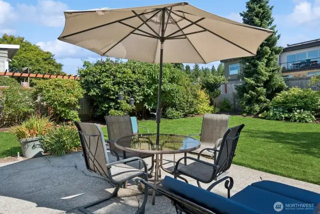 Great backyard with southern exposure