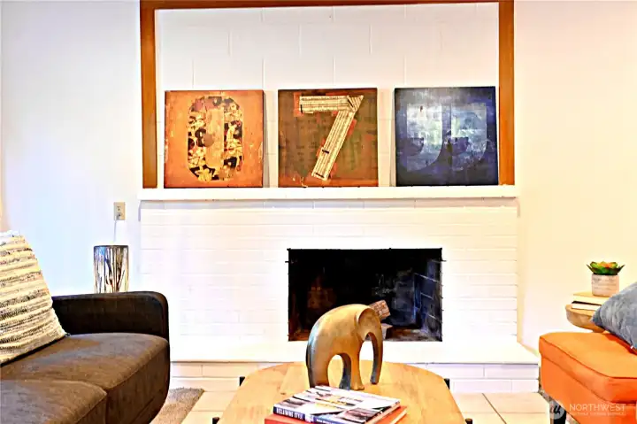 Lower Level cozy fireplace for those colder nights.