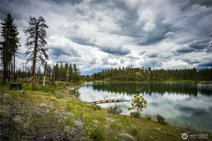 Completely surrounded by private land, Horseshoe Lake is a lovely 40+ acre lake in the heart of the Limebelt area between Riverside and Conconully.
