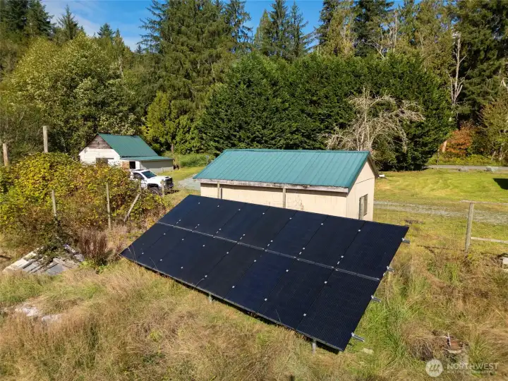 Solar system was installed in 2020 and feeds power grid, offsetting power bill especially in the summer months!