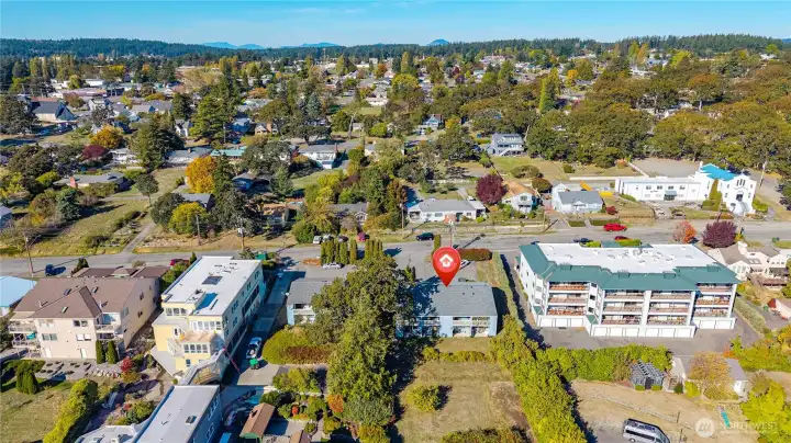 Aerial view looking North